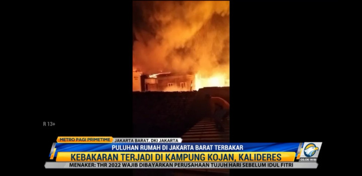 Puluhan Rumah di Kalideres Jakbar Ludes Terbakar