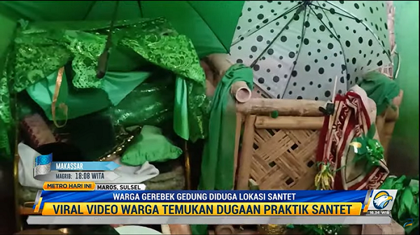 Warga Maros Gerebek Gedung Diduga Lokasi Praktik Santet