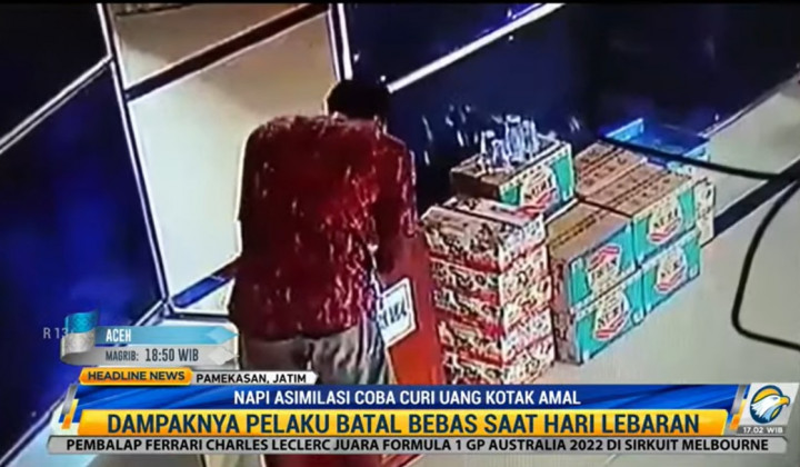 Gara-Gara Coba Curi Kotak Amal, Napi Asimilasi Batal Bebas Saat Lebaran