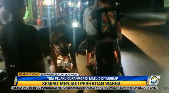 3 Pencuri Motor di Masjid Bengkulu Ditangkap