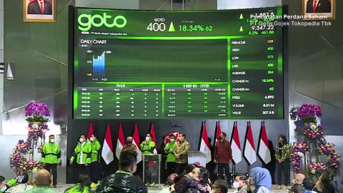 GoTo Jadi <i>Decacorn</i> Pertama Melantai di Bursa Asia