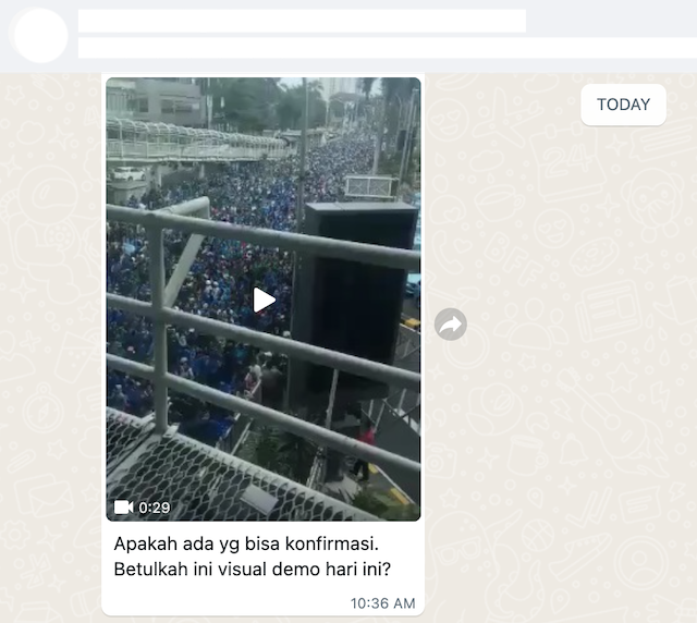 [Cek Fakta] Video Viral Demo Mahasiswa BEM Seluruh Indonesia Geruduk Gedung DPR 11 April 2022 Hoaks