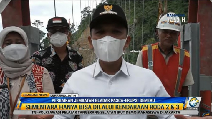 Perbaikan Darurat Jembatan Gladak Rampung Sebelum Lebaran