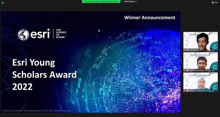 Mahasiswa IPB University Juara 3 Esri Young Scholars Award 2022