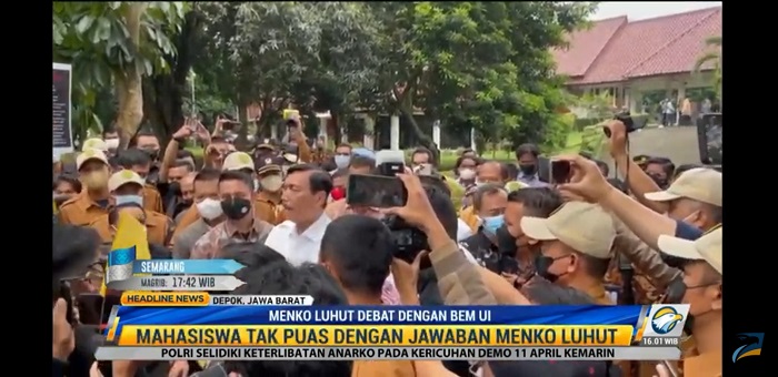 Menko Luhut Debat Dengan BEM UI