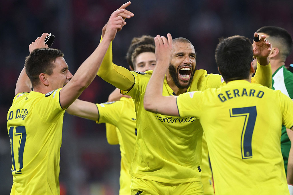 Selebrasi Para Pemain Villarreal usai Depak Muenchen dari Liga Champions