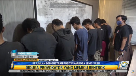 9 Perusuh Demo Makassar yang Pakai Narkoba Diduga Provokator