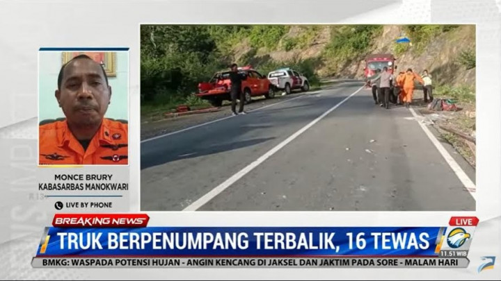13 Korban Kecelakaan Truk di Arfak Kritis
