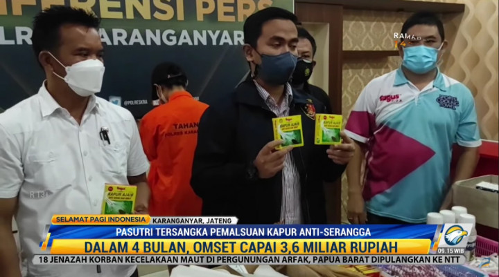 Polisi Tangkap Pemalsu Kapur Serangga Beromzet Rp3,6 Miliar