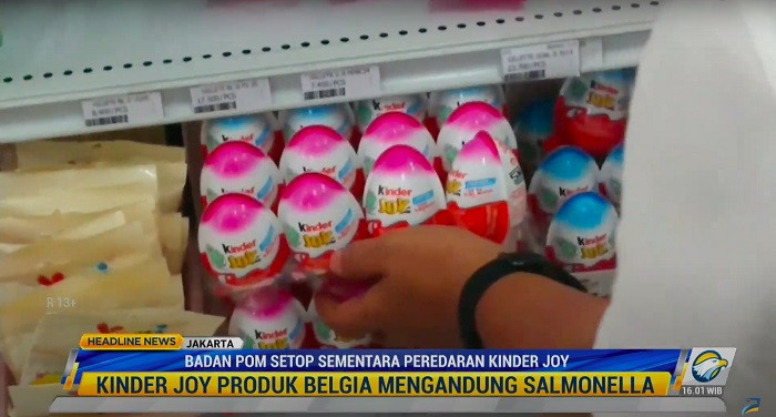 Badan POM Hentikan Sementara Peredaran Kinder Joy