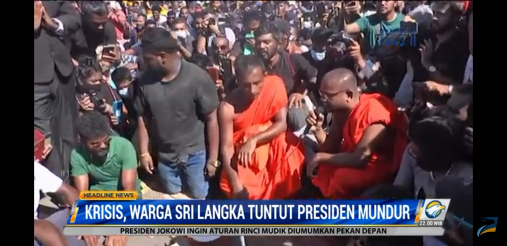 Krisis, Warga Sri Langka tuntut Presiden mundur. Foto: Dok/Metro TV