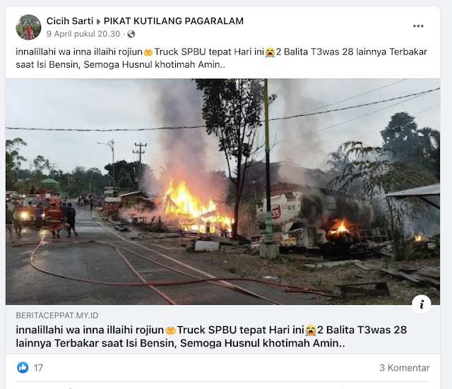 [Cek Fakta] 2 Balita Dikabarkan Tewas dalam Kecelakaan Truk SPBU di Karanganyar? Cek Dulu Faktanya