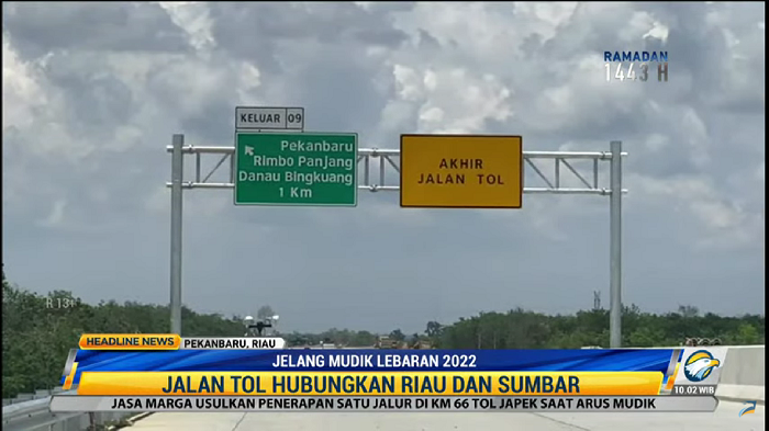 Jelang Mudik, Tol Pekanbaru-Bangkinang Rampung Sebelum Lebaran
