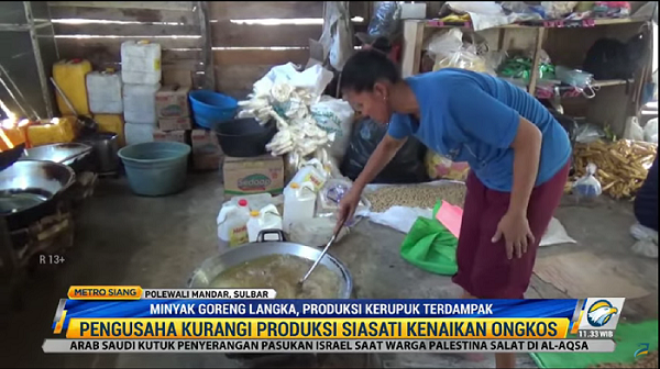 Minyak Goreng Langka, Pengusaha Kerupuk Tersiksa