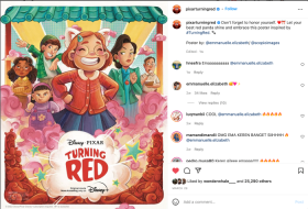 Keren! Mahasiswa DKV ITB Buat Ilustrasi Poster Film Disney 'Turning Red'