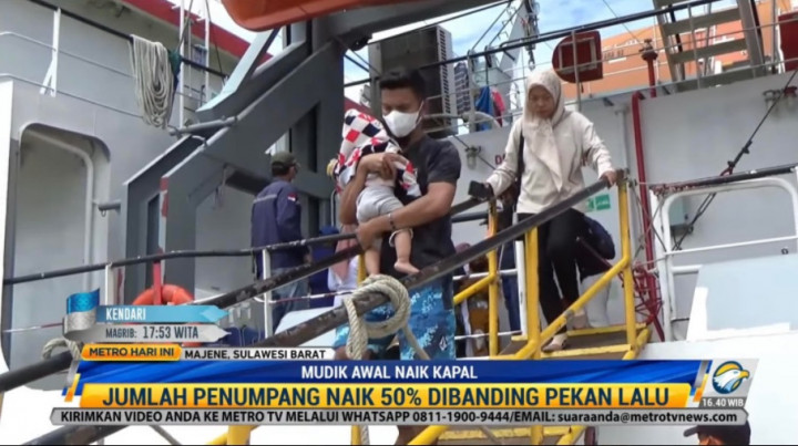 Pemudik Mulai Datang di Pelabuhan Majene, Penumpang Naik 50% Dalam Sepekan