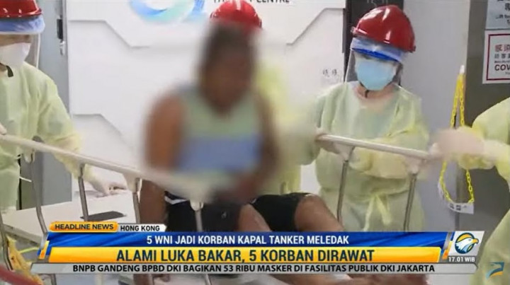 5 WNI Korban Luka Kapal Tanker Meledak di Hong Kong