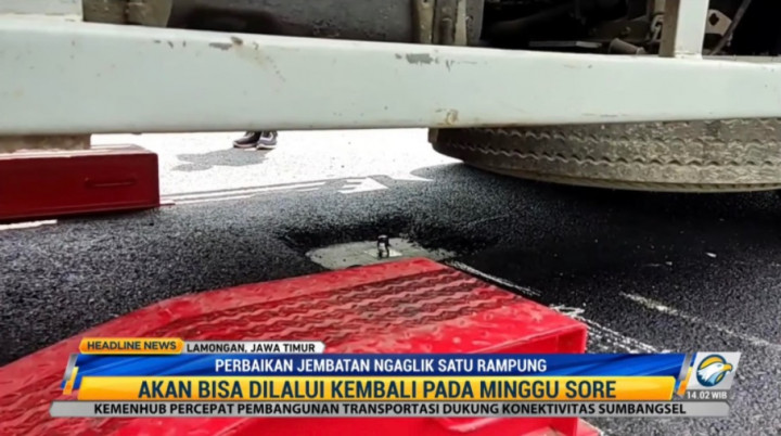 Jembatan Ngaglik Satu Lamongan Segera Beroperasi