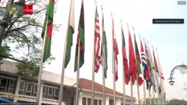 Flags of Asian, African Countries Raised to Commemorate Bandung Conference