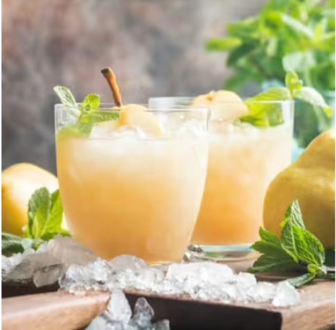 Ini resep minuman jus leci campur pir yang sangat segar. (Foto: Dok. Endeus TV)