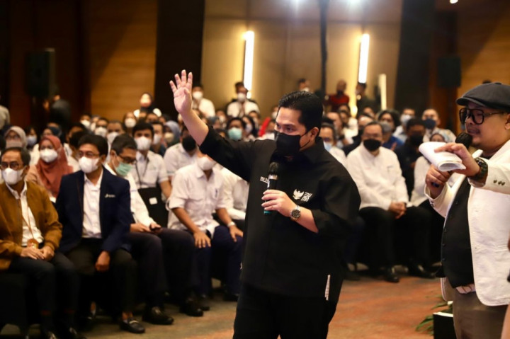 Menteri BUMN Sapa Pekerja Pertamina, Sebut Integrator Ekonomi Indonesia