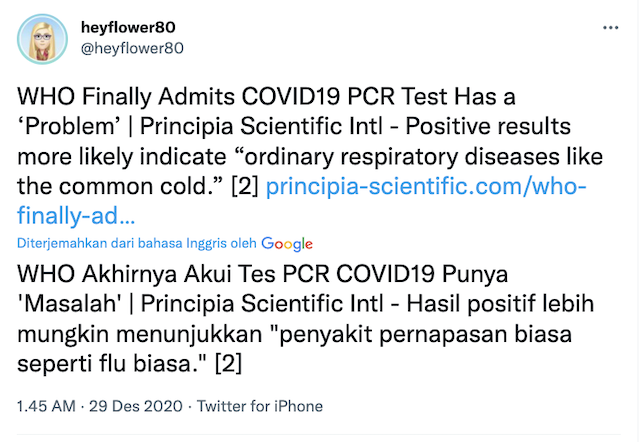 [Cek Fakta] WHO Dikabarkan Akui Tes PCR Bermasalah? Cek Dulu Faktanya
