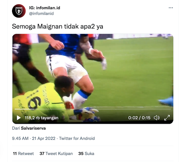 [Cek Fakta] Beredar Video Kiper AC Milan Mike Maignan Alami Insiden Baru-Baru Ini? Simak Faktanya