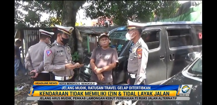 Ratusan Travel Gelap di Bengkulu Ditertibkan