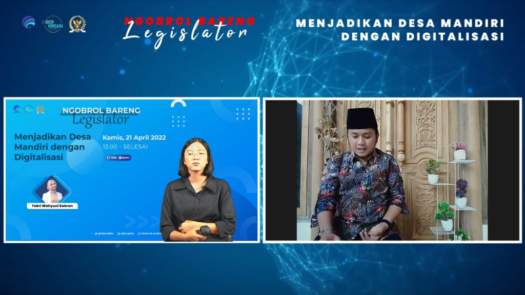 Webinar Ngobrol Bareng Legislator yang diselenggarakan oleh APTIKA Kominfo (Foto: ist)
