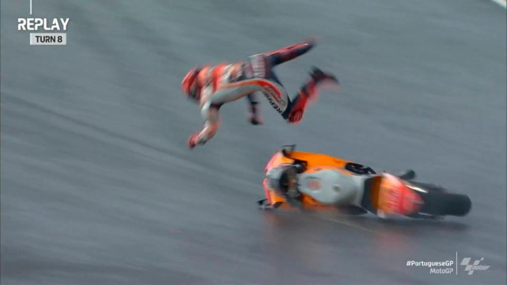 MotoGP Portugal: Kepala Menghantam Aspal, Ini yang Dirasakan Marquez