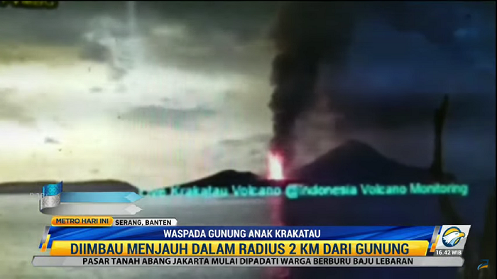 Waspada Gunung Anak Krakatau, Warga Dihimbau Menjauh 2 KM dari Gunung
