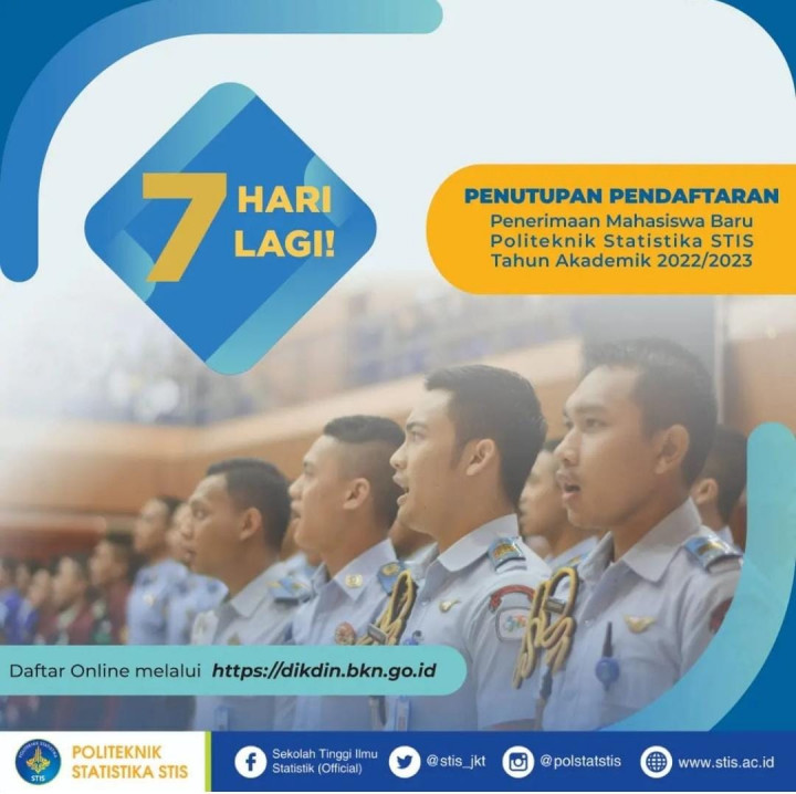 H-6 Penutupan Pendaftaran Ikatan Dinas Politeknik STIS 2022, Ini Informasi Lengkapnya
