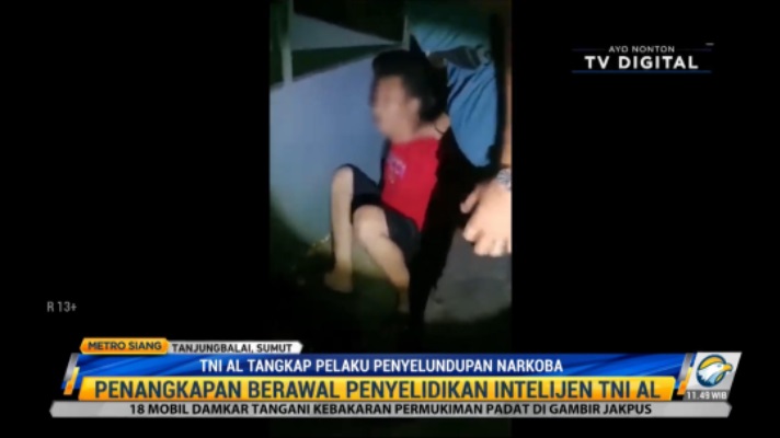 TNI AL Gagalkan Penyelundupan 3 Kg Sabu di Tanjung Balai