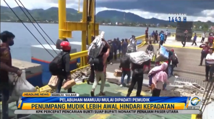 Pelabuhan Mamuju Mulai Dipadati Pemudik
