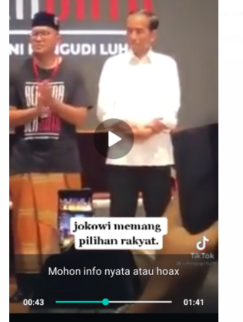 [Cek Fakta] Video Jokowi Hadiri Deklarasi Dukungan Alumni Pangudi Luhur Lanjut Satu Periode lagi? Ini Faktanya