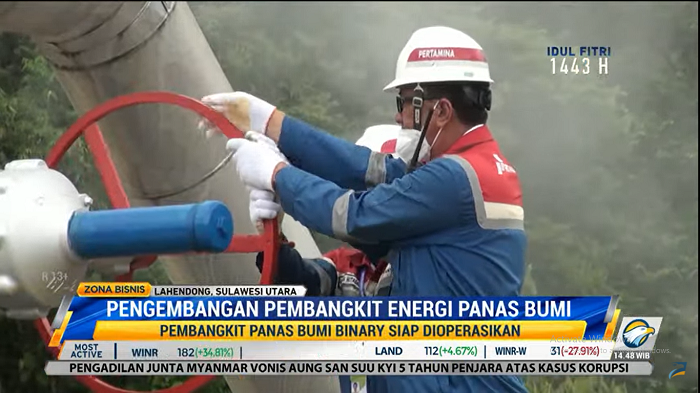 Pertamina Kembangkan PLTP Binary Lahendong