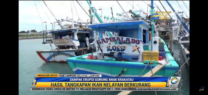 Nelayan Terdampak Erupsi Anak Krakatau, Gelombang Besar Ikan pun Ambyar