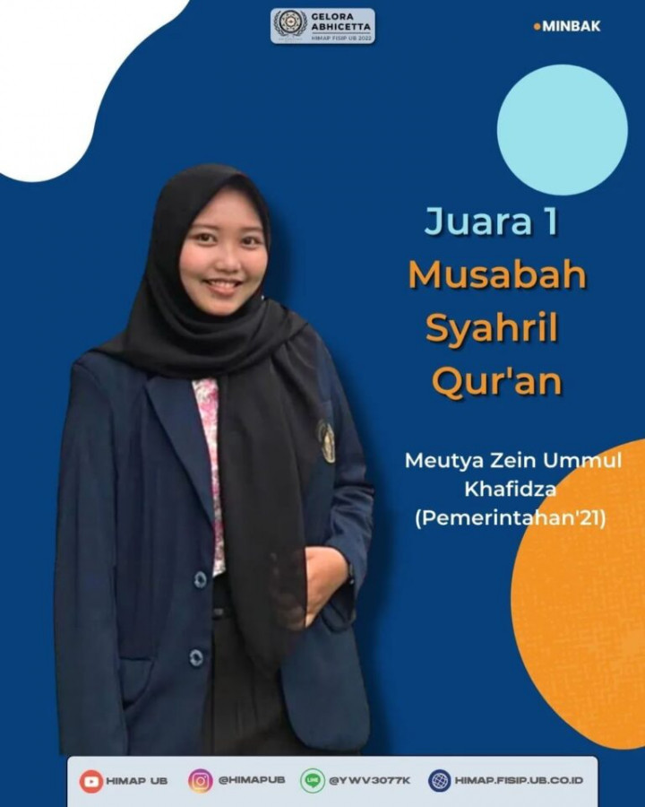 Soroti Bangun Generasi Muda Berakhlakul Karimah, Mahasiswa UB Ini Juara 1 Lomba MSQ