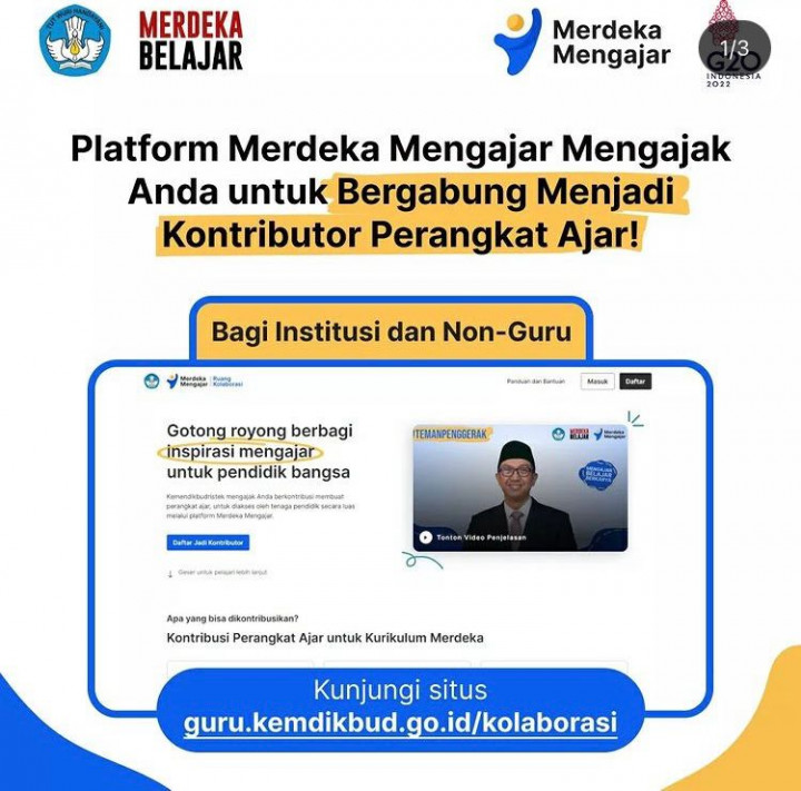 Punya Konten Mengajar untuk Guru? Daftar Jadi Kontributor Perangkat Ajar