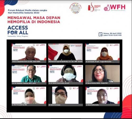 Sesi diskusi bertajuk 'Mengawal Masa Depan Hemofilia di Indonesia' yang diselenggarakan oleh Himpunan Masyarakat Hemofilia Indonesia. 