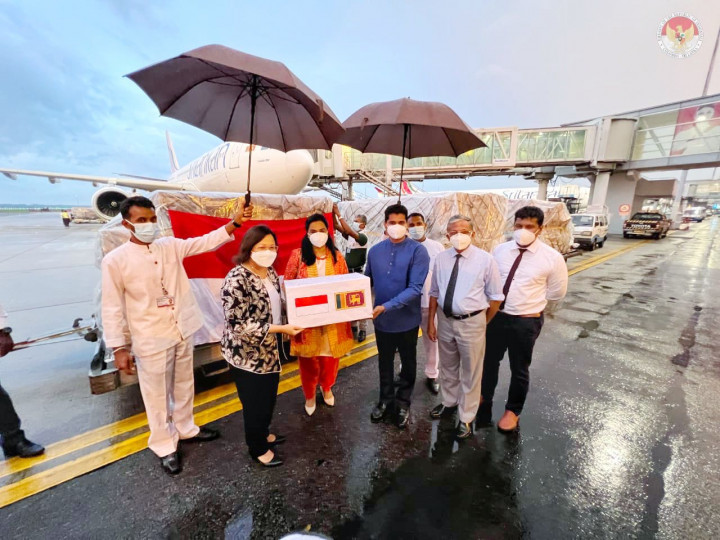 Bantuan 3,1 Ton Obat-obatan dari Indonesia Tiba di Sri Lanka