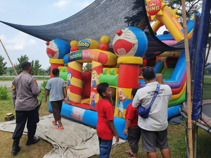 Polres Majalengka Sediakan Arena Bermain di Rest Area Km 166