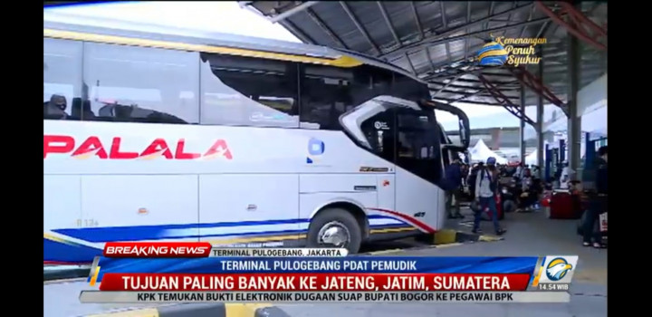 Terminal Pulog Gebang Dipadati Ribuan Pemudik