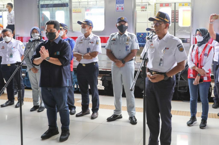 Tinjau Stasiun Pasar Senen, Erick Thohir: Kepadatan Semakin Berkurang