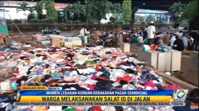 Mengintip Momen Lebaran Korban Kebakaran Pasar Gembrong