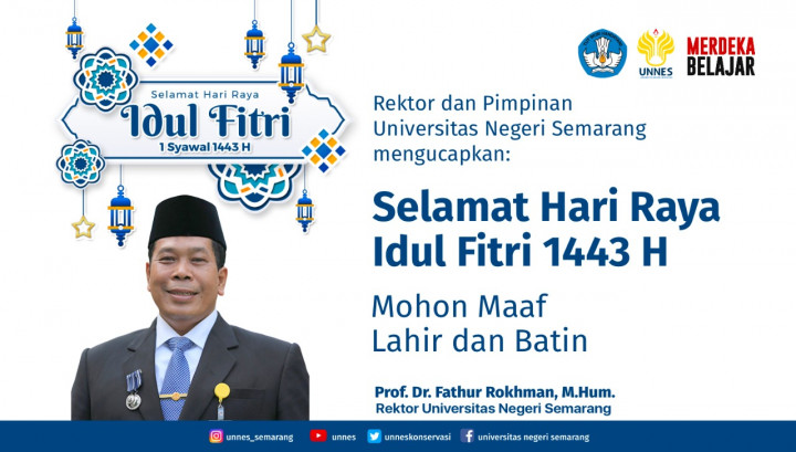 Idulfitri, Rektor Minta Doa Restu Unnes Segera Naik Kelas Jadi PTNBH