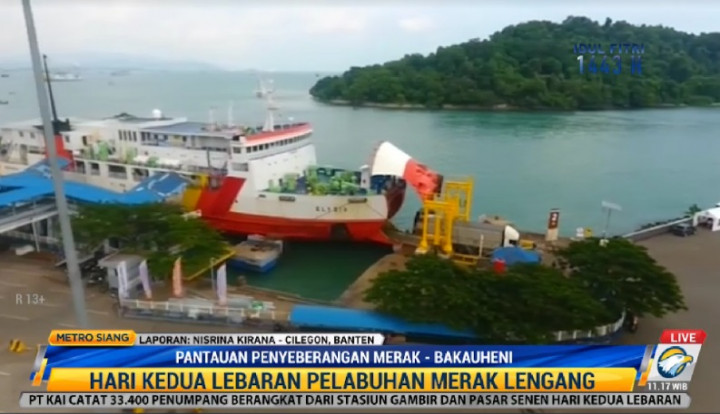 Pelabuhan Merak Terpantau Lengang di Hari Kedua Lebaran