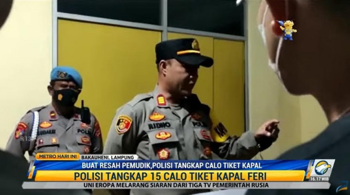 Bikin Resah Pemudik, Polisi Tangkap Calo Tiket Kapal di Bakauheni