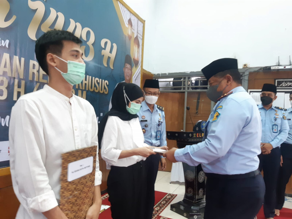 Pemberian remisi Warga Binaan Pemasyarakatan (WBP) Lapas Kelas II A Bogor. Dokumentasi/ istimewa