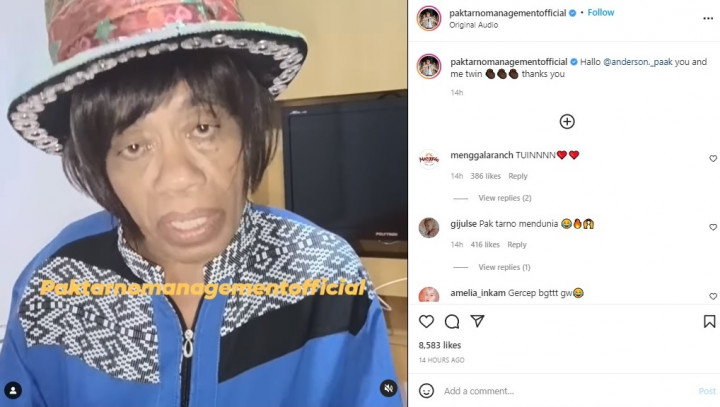 Disebut Mirip, Pak Tarno dan Anderson Paak Saling Sapa